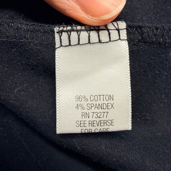 Croft & Barrow Womens Mock Neck Shirt Top Pullover Long Sleeve Black Medium - Picture 7 of 8